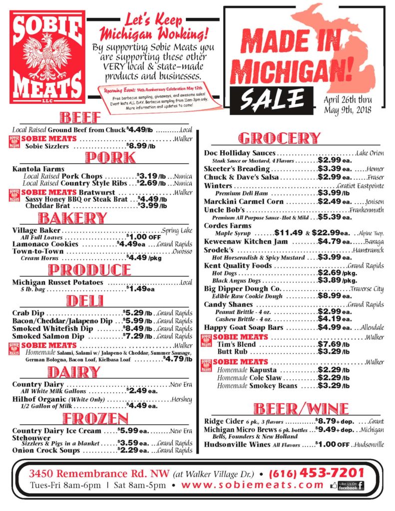 Sobie Meats » Current Sale Items